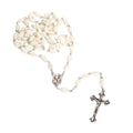 Rosary with oval mother-of-pearl beads