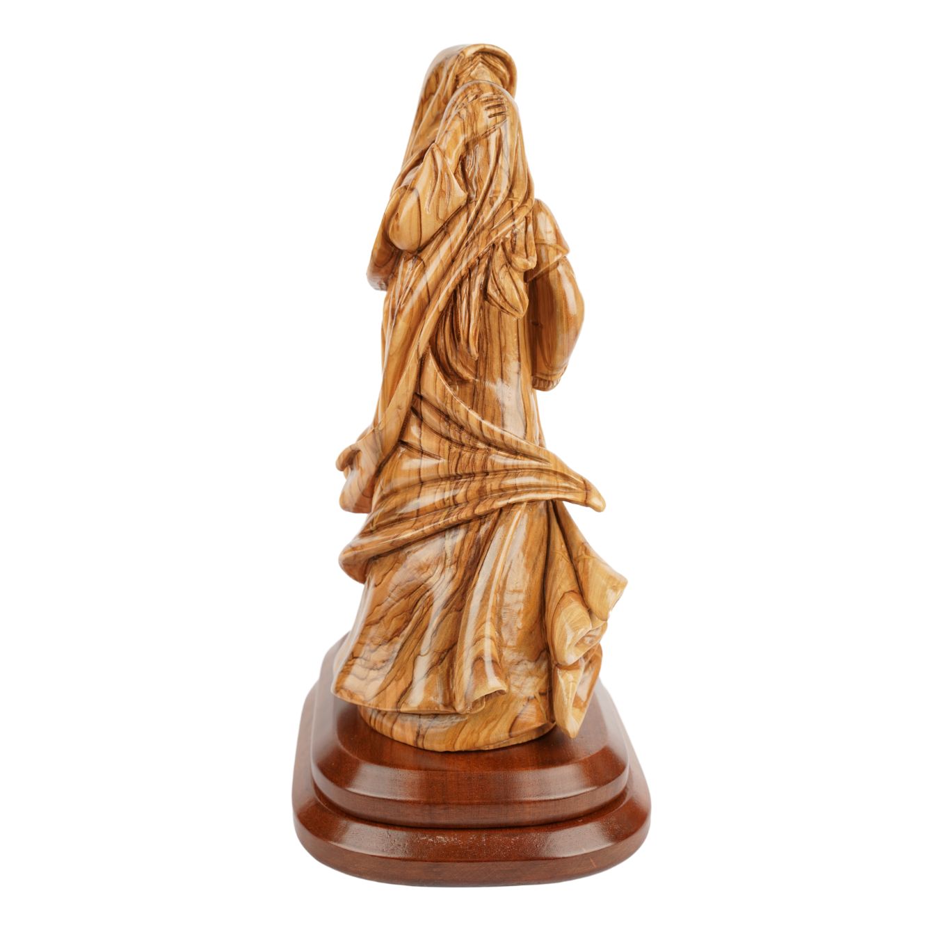 Hand-carved Holy Family made of olive wood – Exclusive wooden sculpture from Bethlehem (35 cm)