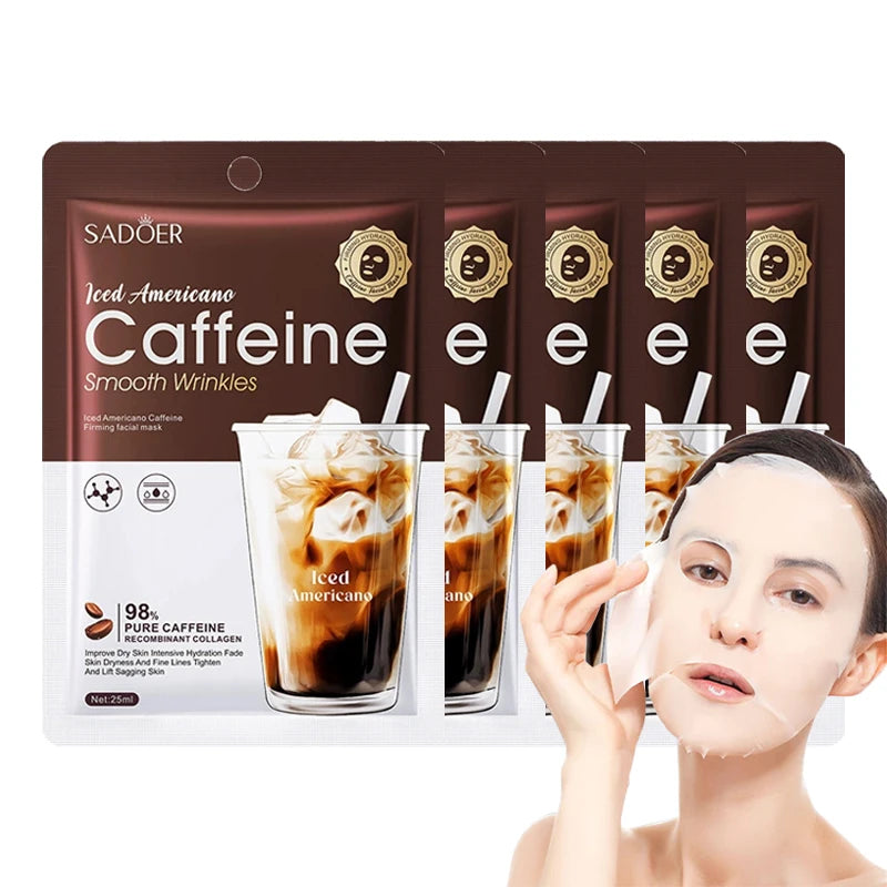 mascarilla facial de cafeína hidratante y revitalizante