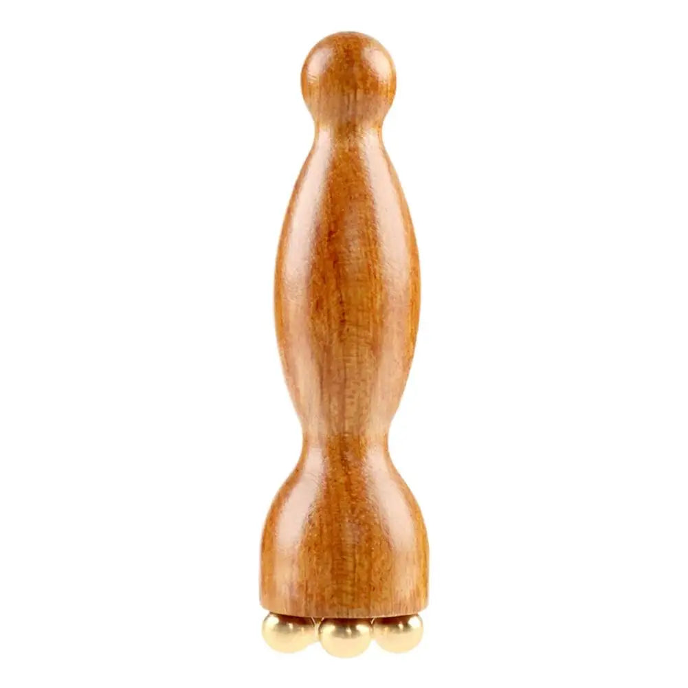 Masajeador de Madera Premium para Contorno de Ojos.